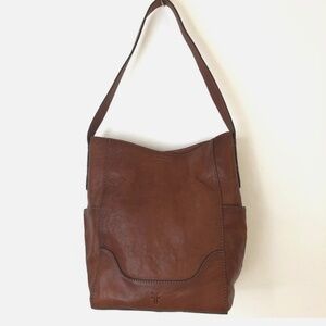Frye Brown Leather Hobo Tote Bag